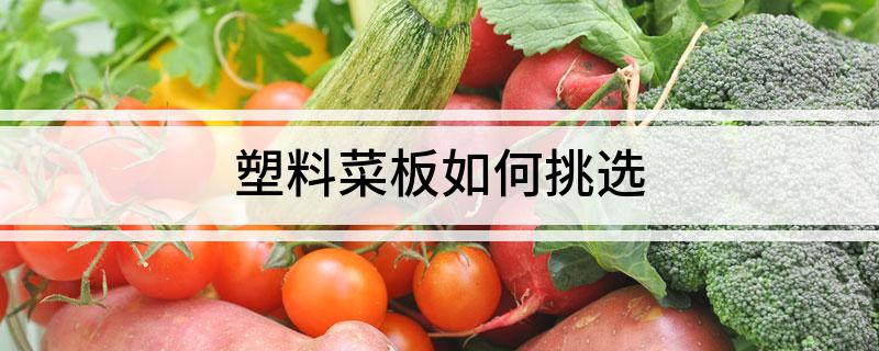 塑料菜星空体育APP板如何挑选(图1)